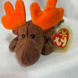Ty Brown and Orange Stuffed Moose